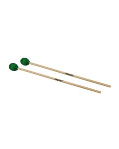 Hayman kloppers voor marimba, 400 mm esdoorn schacht, paar, 36 mm medium harde bol, groen