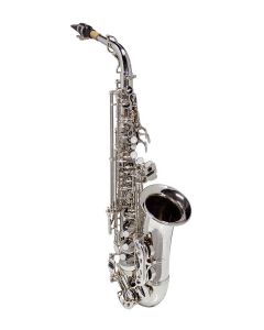 Stewart Ellis Pro Series altsax, Pisoni polsters, verzilverd, incl. softcase