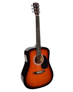 Nashville akoestische gitaar, dreadnought, diecast mechanieken, sunburst