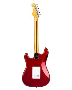 SX Retro Series elektrische gitaar, met 3 single coil pickups en vintage tremolo, tas, candy apple red