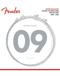 Fender Super Bullets snarenset elektrisch, nickel roundwound, light top regular bottom, 009-011-016-026-036-046