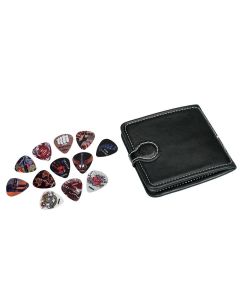 Boston pick pouch, zwart, synthetisch, met 12 gedessineerde plectrums1