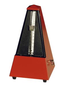 Wittner Maelzel metronoom, pyramide-model, kunststof, donker rood, zonder bel