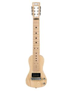 SX lapsteel gitaar, USA swamp ash, met tas en driepoot standaard, naturel