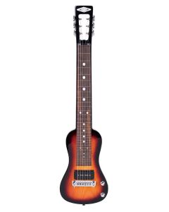 SX lapsteel gitaar, USA swamp ash, met tas en driepoot standaard, sunburst