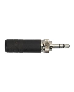 Switchcraft vergrendelbare mini jack plug, 3.5mm, kable ingang 4.4mm, zwart