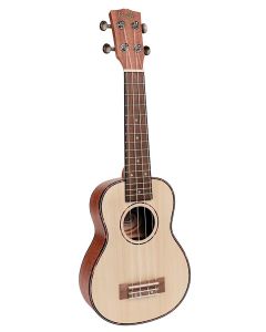 Korala Performer Series sopraan ukelele, spruce bovenblad, sapele b&s, toets van engineered hout