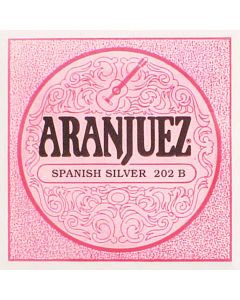 Aranjuez Spanish Silver B-2 snaar voor klassieke gitaar, black nylon