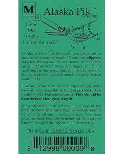 Alaska Pik fingernail pick plastic, 12-pack, medium 18mm.