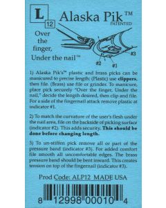 Alaska Pik fingernail pick plastic, 12-pack, large 20mm.