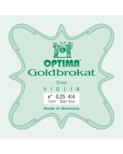 Optima Goldbrokat vioolsnaar E-1 4/4, steel, ball end, light