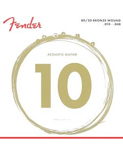 Fender 80/20 Bronze snarenset akoestisch, bronze roundwound, extra light, 010-014-022-030-040-048