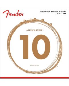 Fender Phosphor Bronze snarenset akoestisch, phosphor bronze roundwound, extra light,  010-014-022-030-040-048