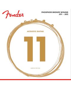 Fender Phosphor Bronze snarenset akoestisch, phosphor bronze roundwound, custom light, 011-015-023-032-042-052