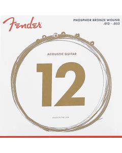 Fender Phosphor Bronze snarenset akoestisch, phosphor bronze roundwound, light, 012-016-024-032-042-053