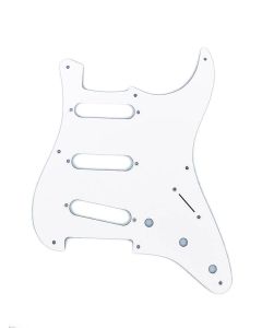 Fender Genuine Replacement Part slagplaat57 Vintage Strat, SSS, 8 schroefgaten, 1 ply, white