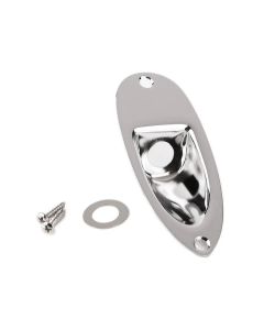 Fender Genuine Replacement Part Stratocaster® recessed jack ferrule plate, chrome