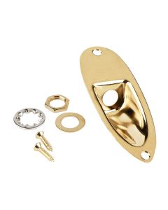 Fender Genuine Replacement Part Stratocaster® recessed jack ferrule plate, gold