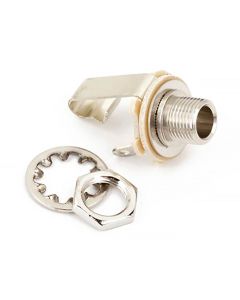 Fender Genuine Replacement Part 2-pole chassis connector jacks, nickel, 6,3mm, .276 bushing depth, 3/8 32" thread