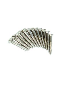 Fender Genuine Replacement Part bridge mounting screws, vintage '52 Tele, 6 x 1 slotted, nickel, 12 pcs