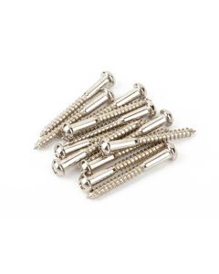 Fender Genuine Replacement Part bridge mounting screws, vintage Strat, 6 x 1-1/4, nickel, 12 pcs