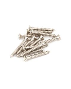 Fender Genuine Replacement Part bass bridge mounting screws, 5 x 1", chrome, 12 pcs