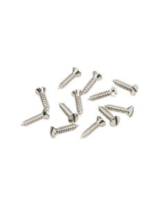 Fender Genuine Replacement Part pickguard/control plate mounting screws, '50s era Tele, 4 x 1/2 slotted, nickel, 12 pcs