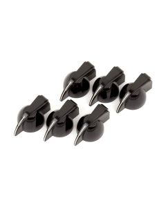 Fender Genuine Replacement Part amplifier knobs, chicken head"style, black, set of 6