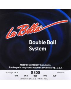 La Bella Double Ball End System snarenset elektrische 5-snarige bas, voor Steinberger, standaard, 045-065-085-105-128