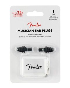 Fender Musician Series silicone ear plugs, 1 pair with carrying case, 27 dB