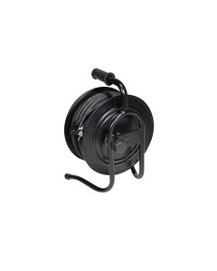 Boston drum snake, 25 meter, in 2 xlr male en female schuko, uit 2 xlr female en schuko