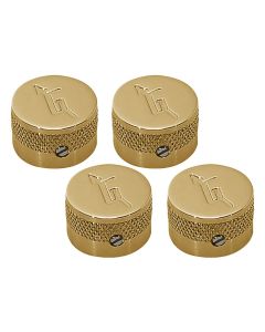 Gretsch Genuine Replacement Part knob, most Gretsch models, "G" logo, set of 4 pieces, gold