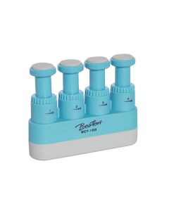 Boston grip trainer, 4 pistons met aanpasbare veerspanning, blauw