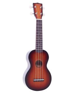 Mahalo Java Series sopraan ukelele, gewelfde achterkant, gitaarmechanieken, Aquila snaren, 3-tone sunburst