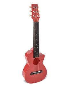 Korala Poly Ukes guitarlele polycarbonaat, achterblad met akoestische kamers, lichtrood