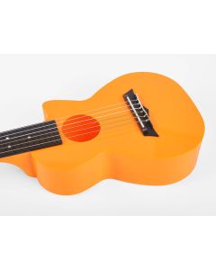 Korala Poly Ukes guitarlele polycarbonaat, achterblad met akoestische kamers, oranje