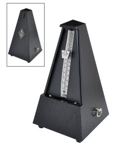 Wittner Maelzel metronome, pyramid shaped, plastic casing, without bell, satin black