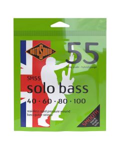 Rotosound Solo Bass 55 snarenset basgitaar, linea pressure wound, 40-100, hybrid gauge