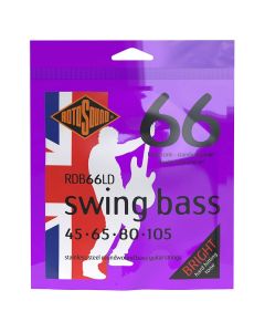 Rotosound Swing Bass 66 snarenset basgitaar, stainless steel, 45-105 double ball end, standard gauge