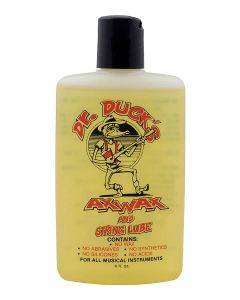 Dr. Ducks Ax Wax & String Lube, organic cleaner polishing moisturizer, 4 oz. flip top bottle