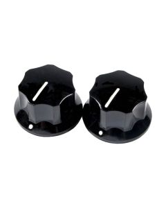 Fender Genuine Replacement Part knob set for Jaguar/Mustang Bass, large, black, 2 pcs