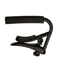 Shubb Standard Series capo voor akoestische en elektrische staalsnarige gitaren, zwart chroom