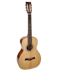 Richwood Master Series handgemaakte parlor gitaar, massief sparren & mahonie, glanzend afgewerkt