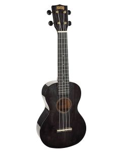 Mahalo Hano Series concert ukelele, Aquila snaren,  transparant zwart, met tas