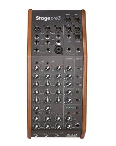 Acus Stage Series preamp/mixing console STAGE PRE 3, 3 kanalen, EQ, pre/post AUX, reverb, naturel hout