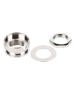 Boston strap button nut, for EPJ models M8 thread, with nut and washer, nickel