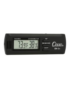 Oasis digitale hygrometer, met koffer clip, 3.0V batterij inbegrepen