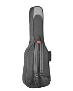 Boston Super Packer gigbag voor elektrische gitaar, 15mm voering, diverse accessoiresvakken, zwart en grijs