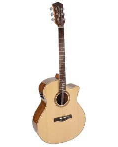 Richwood Master Series handgemaakte gitaar "Songwriter O", massief sparren & ovangkol, cutawaym Fishman Presys I