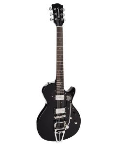 Richwood Master Series elektrische gitaar, "Retro Special Tremola", set neck, Millwood black